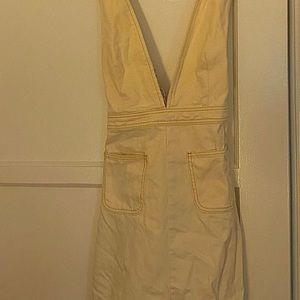 urban outfitters plunge v neck denim dress⭐️⭐️